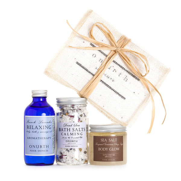 Three Favorites Gift Set with Body Glow Scrub - Onurth Skincare