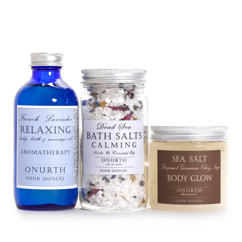 Three Favorites Gift Set with Body Glow Scrub - Onurth Skincare