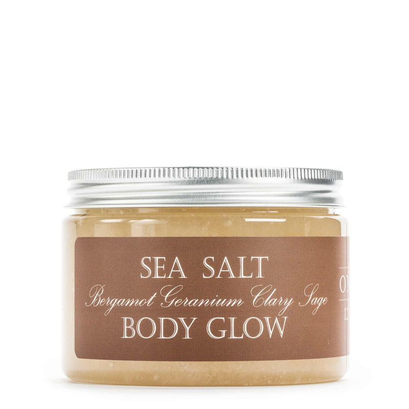 Body Glow Exfoliating Salt Scrub with Bergamot, Geranium, & Clary Sage - Onurth Skincare